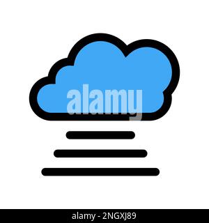 Hosting icon line isolated on white background. Black flat thin icon on modern outline style. Linear symbol and editable stroke. Simple and pixel perf Stock Vector