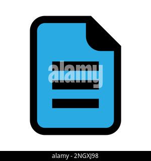 Document file icon line isolated on white background. Black flat thin icon on modern outline style. Linear symbol and editable stroke. Simple and pixe Stock Vector