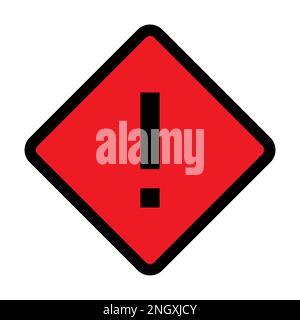 Warning icon line isolated on white background. Black flat thin icon on modern outline style. Linear symbol and editable stroke. Simple and pixel perf Stock Vector