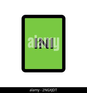 INI file icon line isolated on white background. Black flat thin icon on modern outline style. Linear symbol and editable stroke. Simple and pixel per Stock Vector