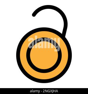 Unlock padlock icon line isolated on white background. Black flat thin icon on modern outline style. Linear symbol and editable stroke. Simple and pix Stock Vector