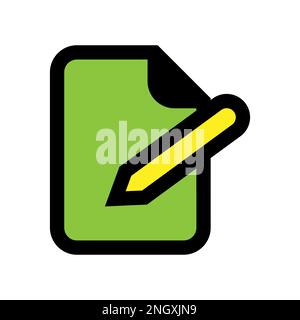Edit document icon line isolated on white background. Black flat thin icon on modern outline style. Linear symbol and editable stroke. Simple and pixe Stock Vector