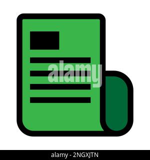 Newspaper icon line isolated on white background. Black flat thin icon on modern outline style. Linear symbol and editable stroke. Simple and pixel pe Stock Vector