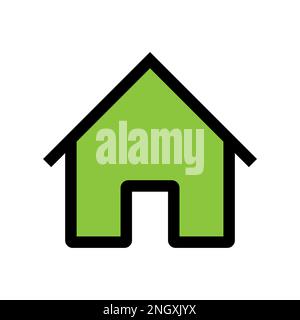 Home icon line isolated on white background. Black flat thin icon on modern outline style. Linear symbol and editable stroke. Simple and pixel perfect Stock Vector