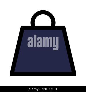 Weight icon line isolated on white background. Black flat thin icon on modern outline style. Linear symbol and editable stroke. Simple and pixel perfe Stock Vector