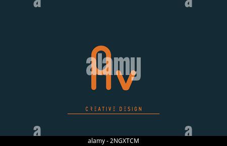 Alphabet letters Initials Monogram logo AV , VA Stock Vector