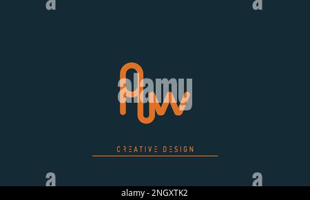 Alphabet letters Initials Monogram logo AW , WA Stock Vector
