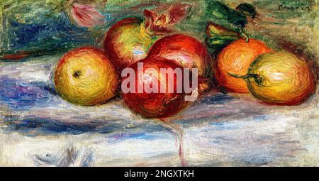Apples, Oranges, and Lemons (Pommes, oranges et citrons) (1911) by Pierre-Auguste Renoir. Original from Barnes Foundation. Stock Photo