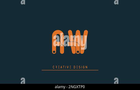 Alphabet letters Initials Monogram logo AW , WA Stock Vector