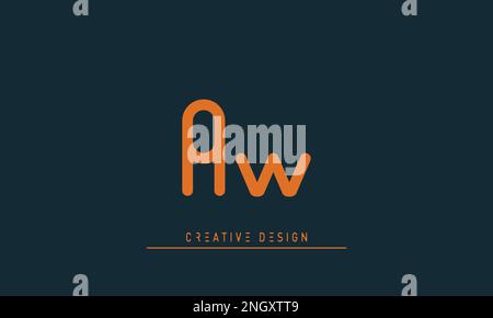 Alphabet letters Initials Monogram logo AW , WA Stock Vector