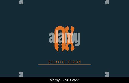 Alphabet letters Initials Monogram logo AX , XA Stock Vector