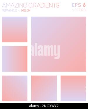 Colorful gradients in periwinkle and melon color tones. Actual gradient background, pleasing vector illustration. Stock Vector
