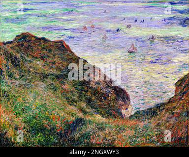 Claude Monet's View Over the Sea (1882) famous painting. Original from Wikimedia Commons. Stock Photo