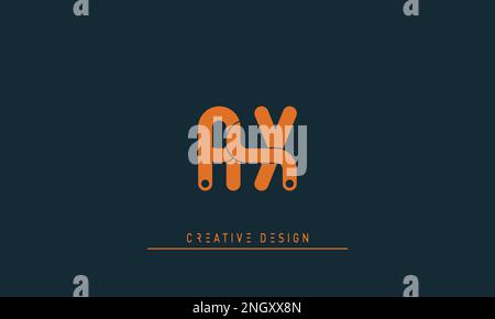 Alphabet letters Initials Monogram logo AX , XA Stock Vector