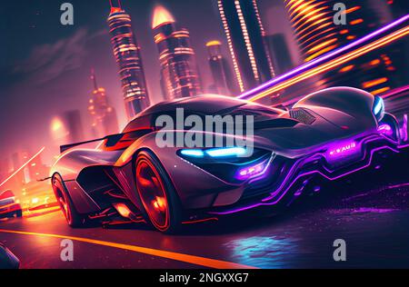 Futuristic Sports Car Racing Live Wallpaper - free download