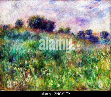 Meadow (La Prairie) (1880) by Pierre-Auguste Renoir. Original from Barnes Foundation. Stock Photo