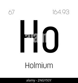 Hassium, Hs, periodic table element with name, symbol, atomic number and weight. Synthetic element with no known commercial or industrial uses, but has been used in scientific research. Stock Vector