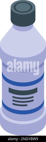 Bottle glue icon isometric vector. Epoxy liquid. Coffee liquid Stock Vector