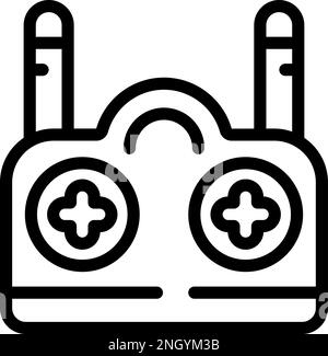 Radio control unit icon outline vector. Remote toy. Digital rc Stock Vector