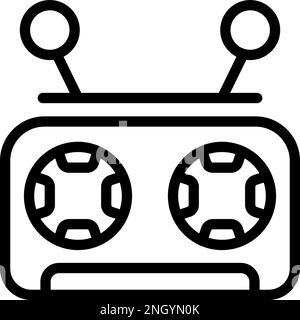 Radio control unit icon outline vector. Remote control. Toy rc model Stock Vector
