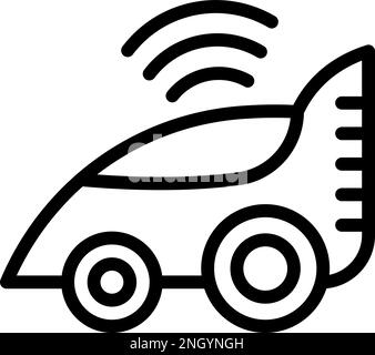 Rc helicopter car icon outline vector. Toy control. Model child Stock ...