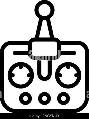 Rc unit icon outline vector. Toy control. Robot child Stock Vector