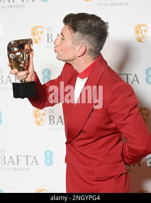London, UK. 19th Feb, 2023. Irish actor Barry Keoghan attends the Winners Room at the EE British Academy Film Awards at the Royal Festival Hall in London on Sunday, February 19, 2023. Photo by Rune Hellestad/UPI Credit: UPI/Alamy Live News Stock Photo