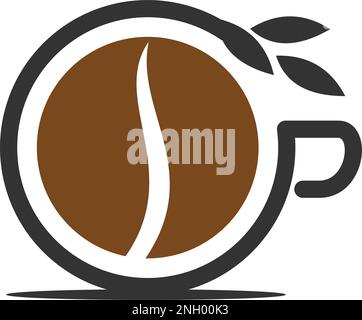 Coffee shop Logo, Coffee Cup and Coffee Been logo template Icon Illustration Brand Identity.Isolated and flat illustration. Vector graphic Stock Vector