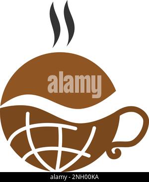 Coffee shop Logo, Coffee Cup and Coffee Been logo template Icon Illustration Brand Identity.Isolated and flat illustration. Vector graphic Stock Vector