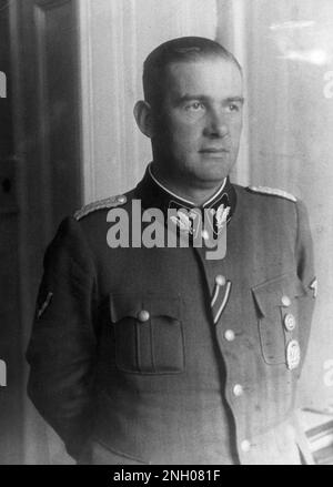 SS officer Odilo Globocnik (Germanised to Globotschnigg ). He had a leading role in Operation Reinhard, the organized murder of around one and a half million Jews in the Majdanek, Treblinka, Sobibor and Belzec extermination camps Stock Photo