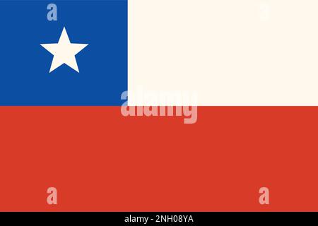 Chile flag icon cartoon vector. National travel. Easter culture Stock Vector