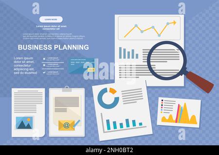 Concept for business analysis, market research Stock Vector