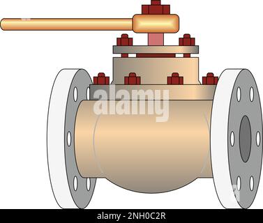 Manual Ball Valve Stock Vector