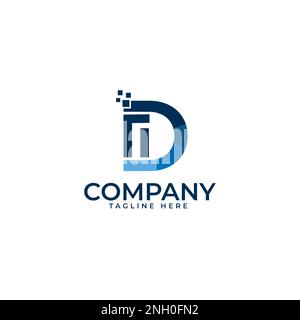 modern letter rd logo design art Vector rd letter icon template design creative style Stock Vector