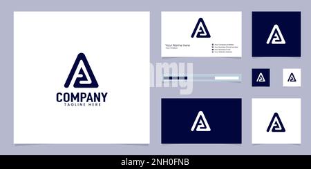 A letter company logo design template Stock Vector