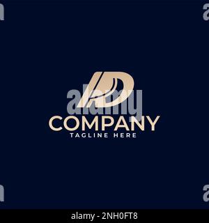 Vector modern letter RD logo design template vector art creative rd letter design attractive logo Stock Vector