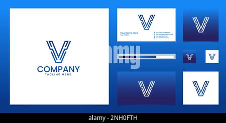 Letter V logo icon design template identity design Stock Vector