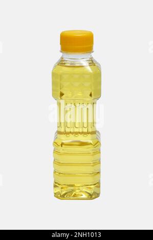 Palm cooking oil in a plastic bottle white background Stock Photo