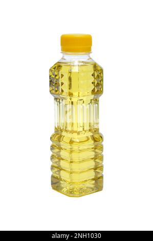 Palm cooking oil in a plastic bottle white background Stock Photo