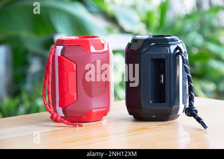 mini portable speaker, bluetooth speaker Stock Photo