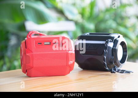 mini portable speaker, bluetooth speaker Stock Photo