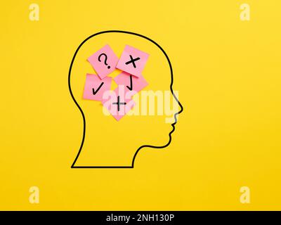 Decision making and choosing between the right and wrong. Confusion ...