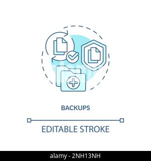 Backups blue concept icon Stock Vector