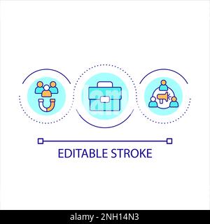 Seeking candidates for vacation loop concept icon Stock Vector