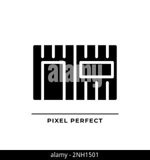 Container house black glyph icon Stock Vector