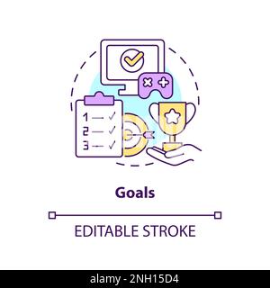 Goals concept icon Stock Vector