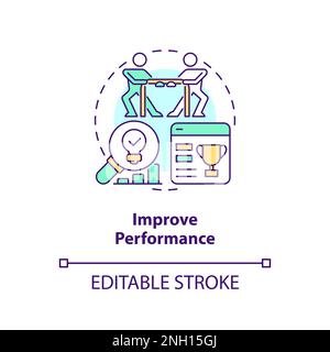 Improve performance concept icon Stock Vector