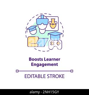 Boost learner engagement concept icon Stock Vector
