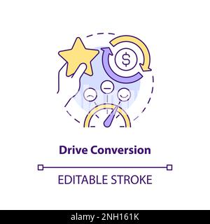 Drive conversion concept icon Stock Vector
