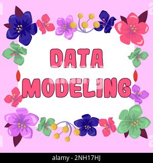 Hand writing sign Data Modeling, Conceptual photo process of transferring data between data storage systems Stock Photo